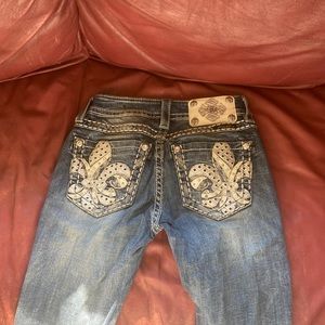 Buckle miss me boot cut jeans, size 24
